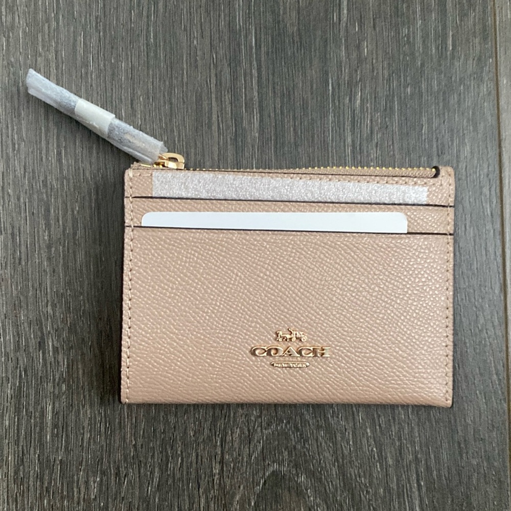 Coach Tan Card Holder Wallet